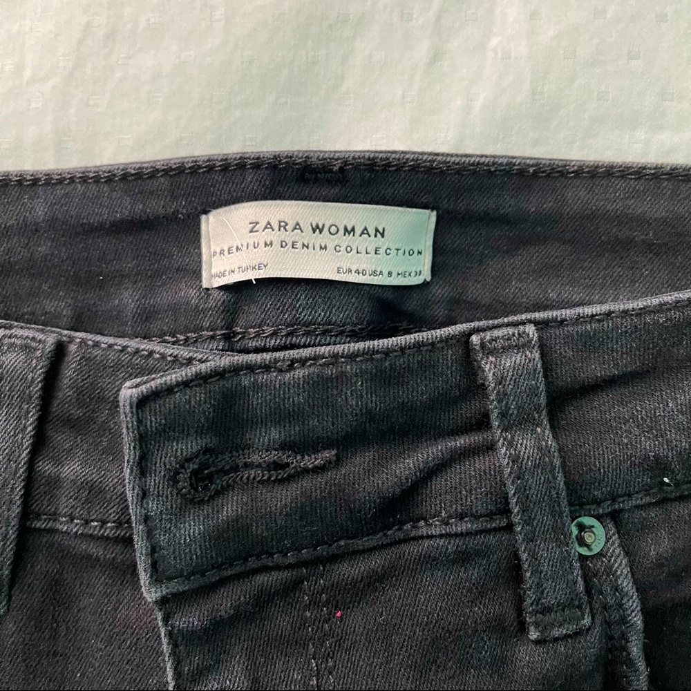 ZARA | Black Distressed Skinny Jeans - Picture 3 of 3